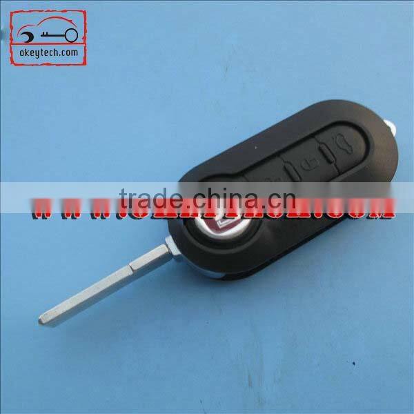 OkeyTech Fiat 500 3 button flip remote key shell for fiat 500 key cover fiat