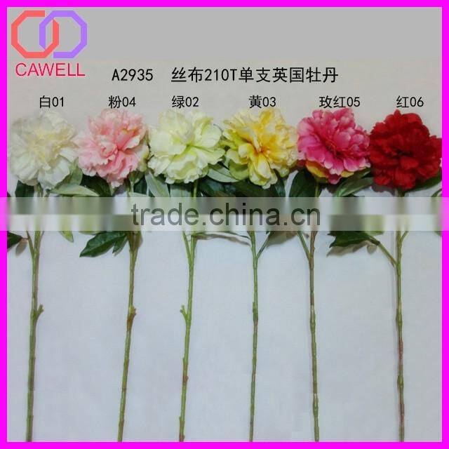 wholesale single stem 6 colors available fake english peony flower
