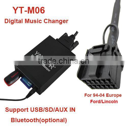 Yatour yt-m06 support sd card/aux/usb digital music cd changer to car