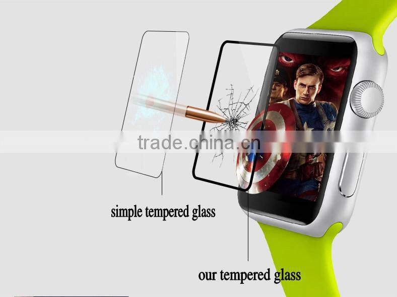 Hot Sold 9H Anti Shock Tempered Glass For apple watch touch screen protector