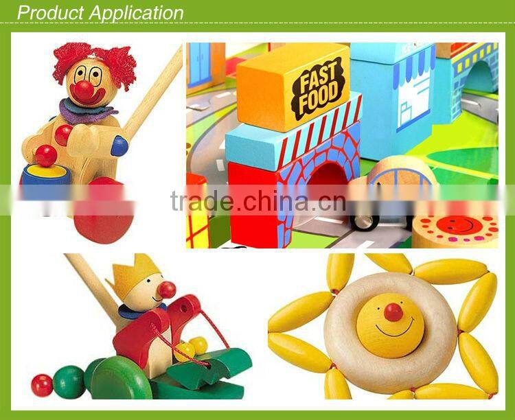 water based painted wooden craft animals