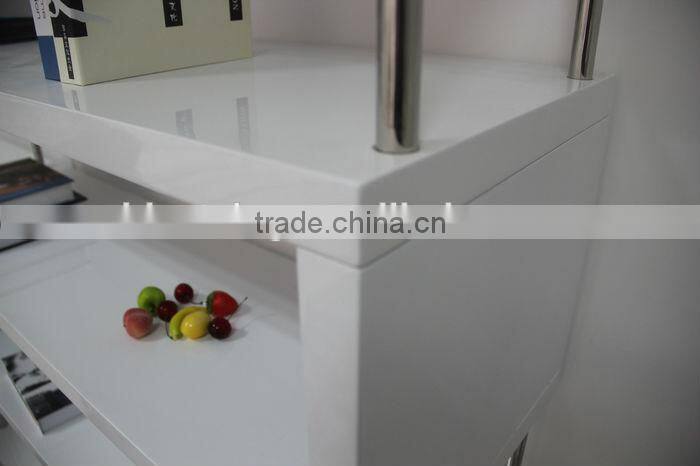 European style high gloss MDF display bookshelf