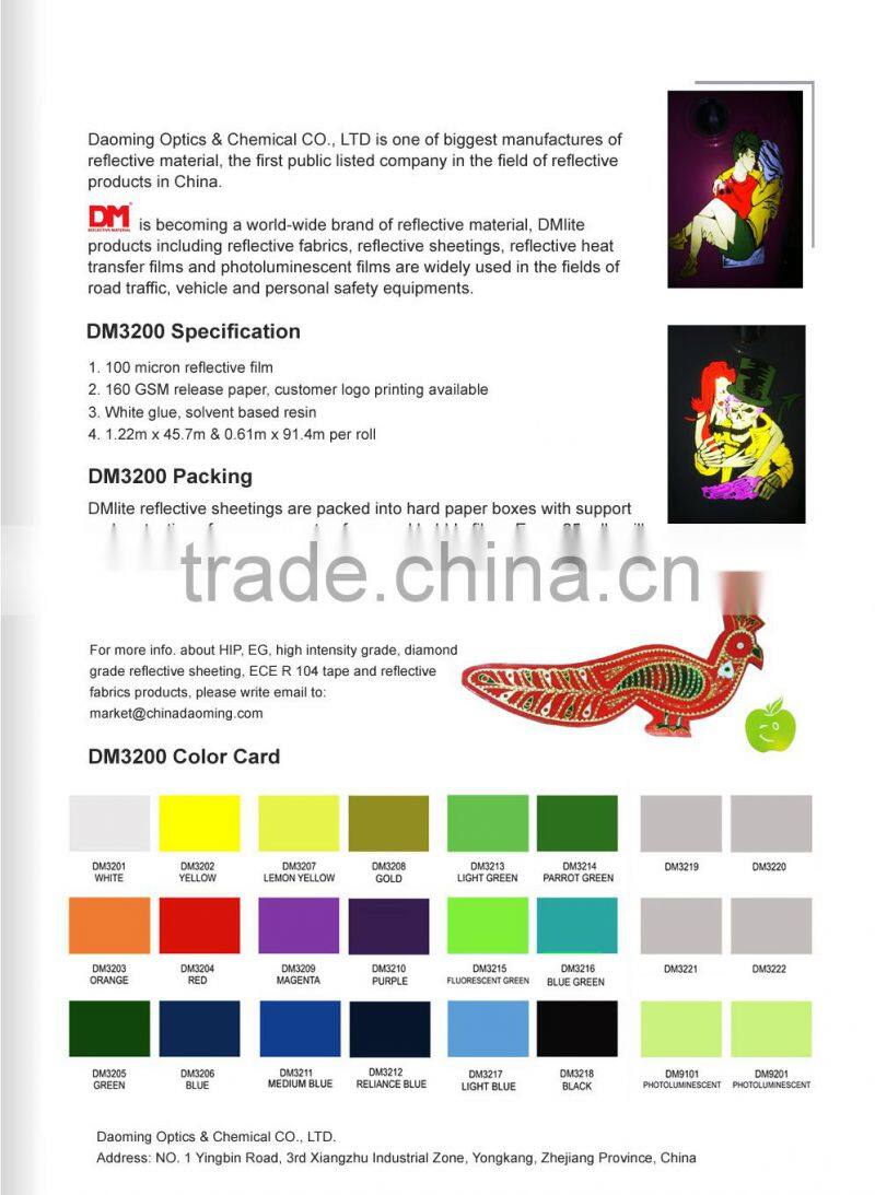 Commercial grade reflective sheeting