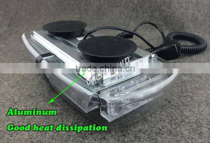 DC12V-24V led lightbar, 24 LED 24W Beacon light with Magnets ,Emergency Strobe Light bar 4 colors LED warning Light