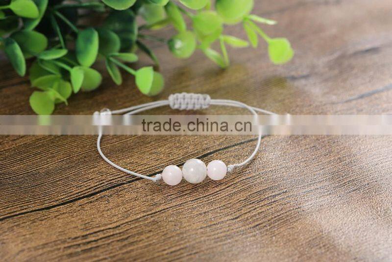 Natural stone pink stone bracelet