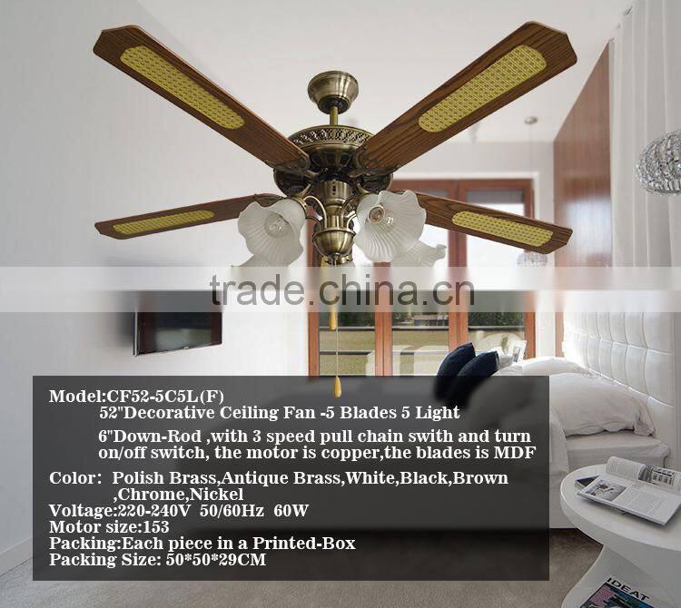 2015 Newest Hot Selling Orient Decorative Large Ceiling Fans