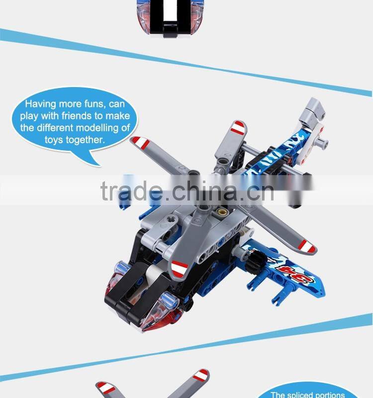 educational Puzzle plastic building blocks child toy flying rescue helicopter