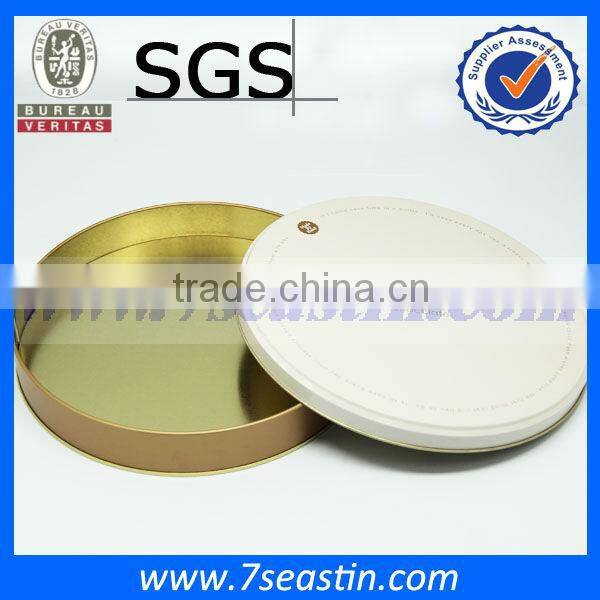 Food grade round metal pizza tin boxes