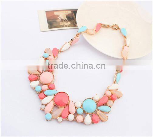 New Acrylic Choker Collar Vintage Pendant Statement Necklace Women Necklaces & Pendants Fashion Necklaces for Women 2014