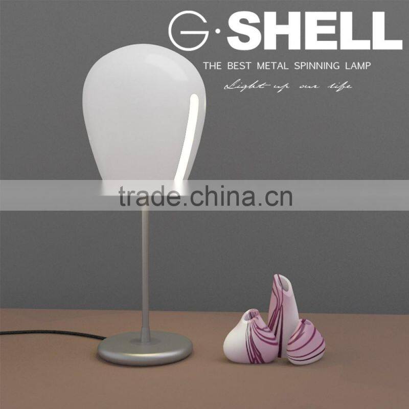 Elegant fabric egg shade cafe led economic table lamp