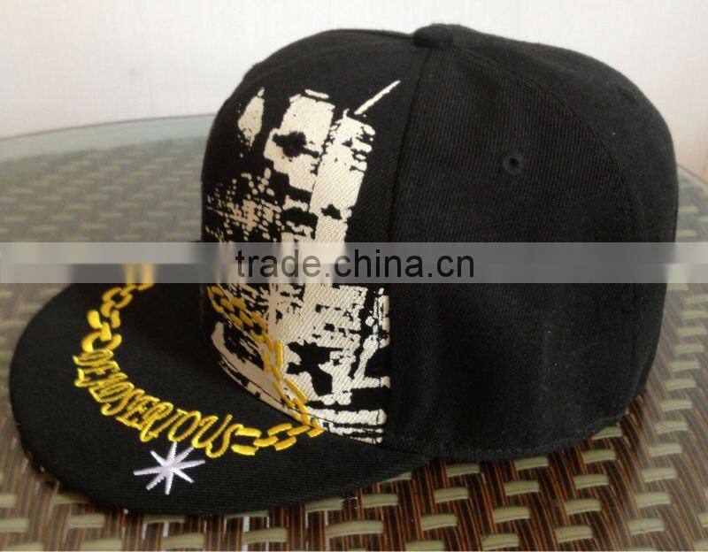 100% Acrylic Snapback Cap with Custom 3D Embroidery