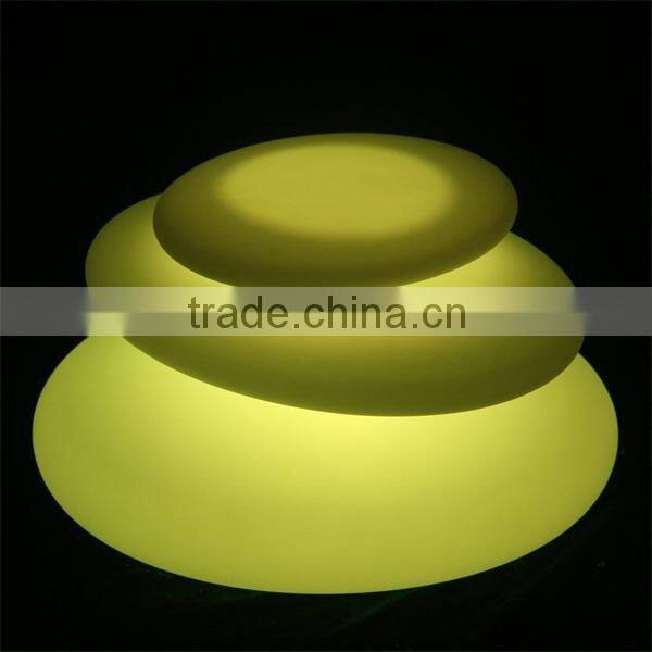 Multi color change rechargeable led stone shaped table lamps