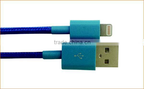 wholesale mfi certified cables colorful braid usb cable for 6 6s Plus 5 iPad Air mini