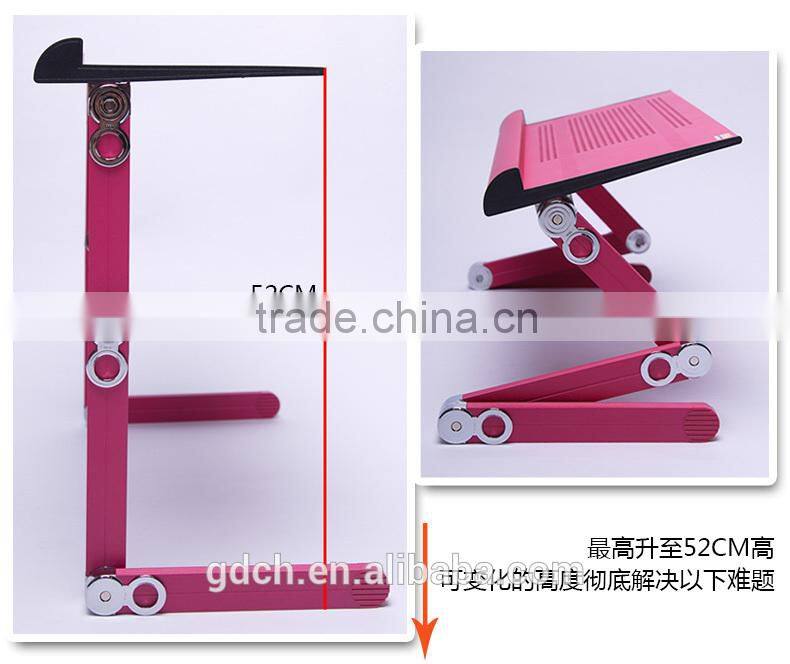 Multi-angle revolve flexibility and height adjustable laptop table