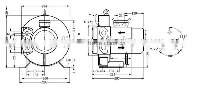 4RB210 0AH16-7 mini 3AC ring air blower