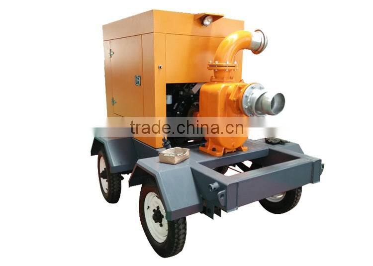 129m application for emergency rescue drainage diesel water pump 90m3/h