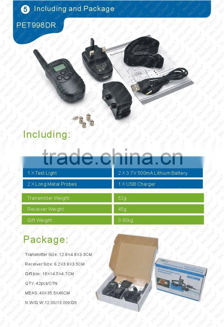 300M Remote Control Vibration Dog Training Collar Waterproof