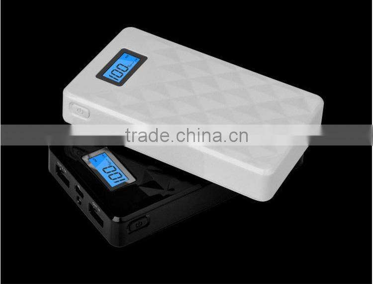 13000mah usb rechargeable battery power bank with lcd display for tablet