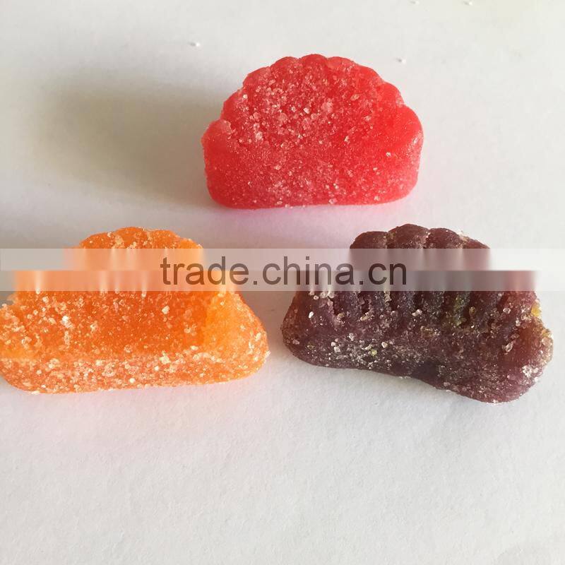 Colorful Fruit Orange Slice sugar coated soft candy