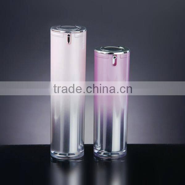 New style high quality round cosmetic airless pump bottle acrylic bottle for personal care