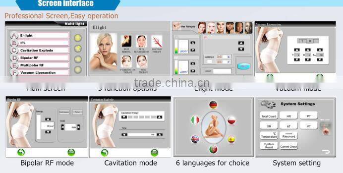 2017 New portable e-light ipl rf beauty machine ipl handpiecefor hair removal