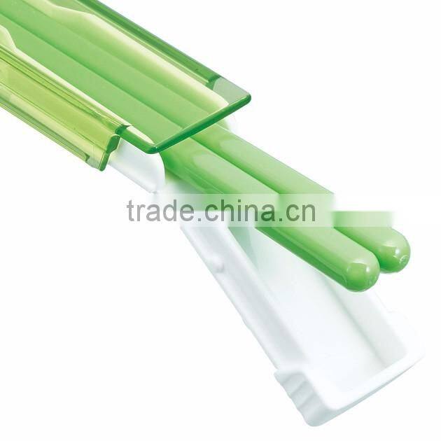 Le Parterre Chopsticks & Case Set (S) Green Plastic