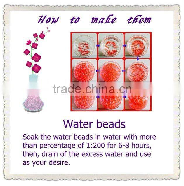 The purple deco beads for silk flowers arrangement