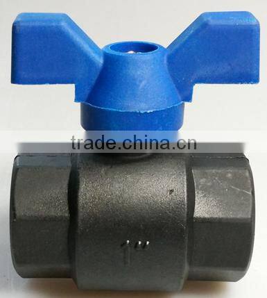 plastic Nylon Ball Valve with butterfly handle
