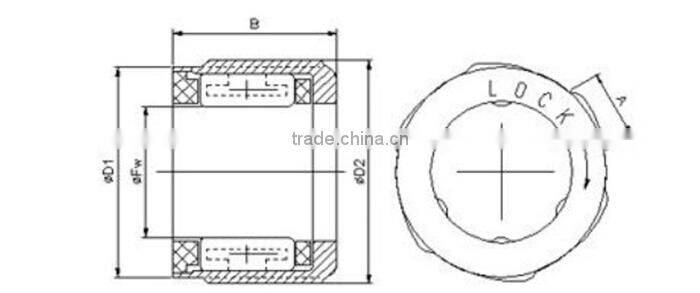 One Way Needle Bearing EWC1216 Drawn Cup Needle Clutch