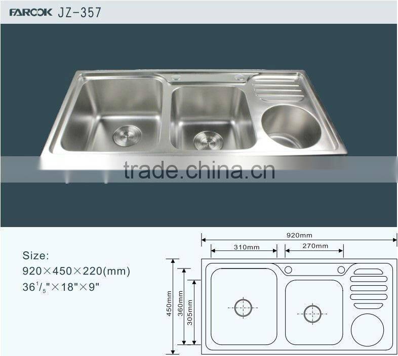 High quality double bowl sink