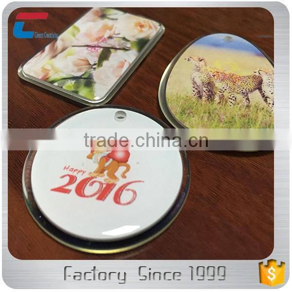 MIFARE Classic 1k waterproof epoxy mini small key fob card with metal side