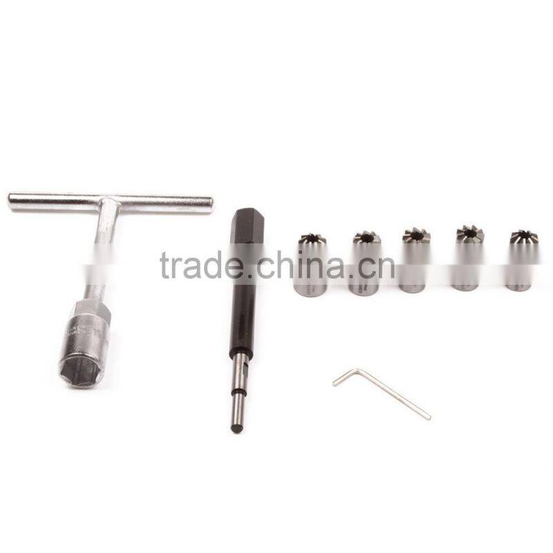 7PC Diesel Injector Seat Cutter Set Cleaner Carbon Remover Tools Kit