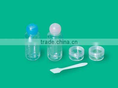 mini plastic bottle for cosmetic with plastic jar for travel ,convenient travel sets