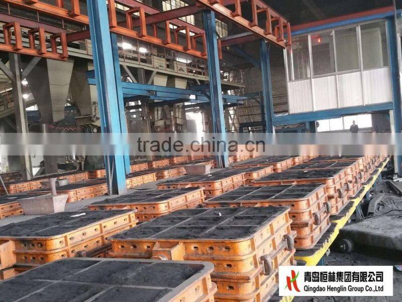 Manhole cover molding line use flask