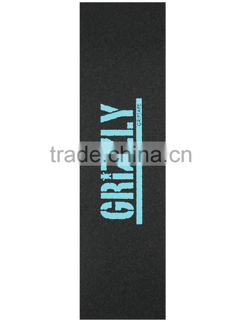9"x33" Stamp Print Griptape, Blue Grizzly Griptape