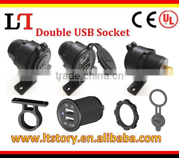 High power Dual USB socket for bus/car/ mortorcycle