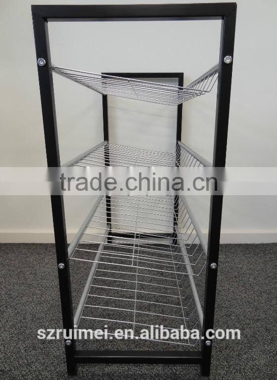 Traditional 4 tiers practical household rack modular shoe rack