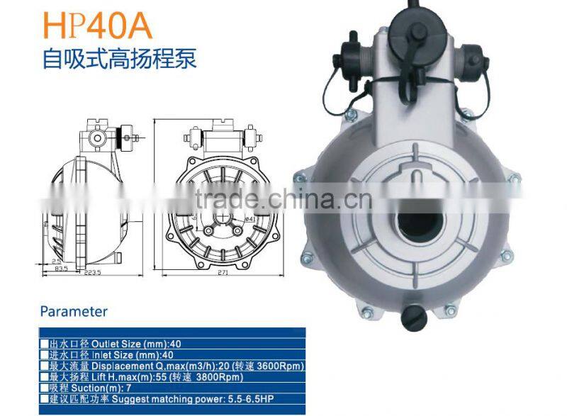 1.5 inch single impeller high pressure water pump