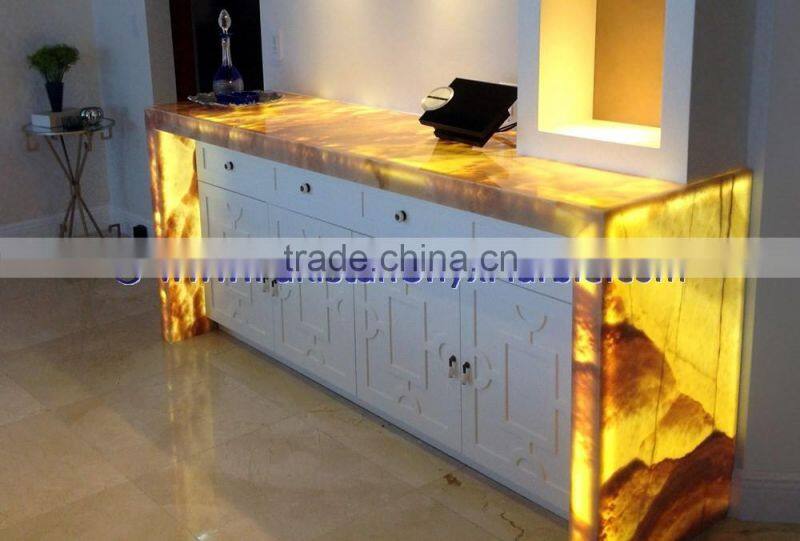 New Fashion BACKLIT ONYX COUNTERTOPS FOR BAR RECEPTIONS