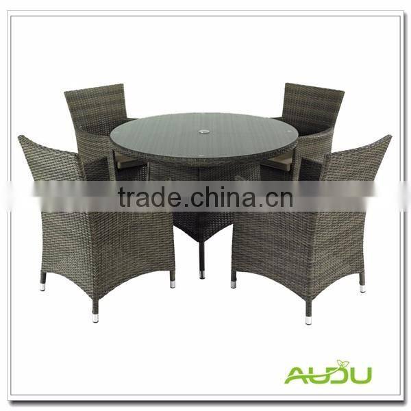 Audu Resin Wicker Outdoor Garden Artifical Rattan Dining Set