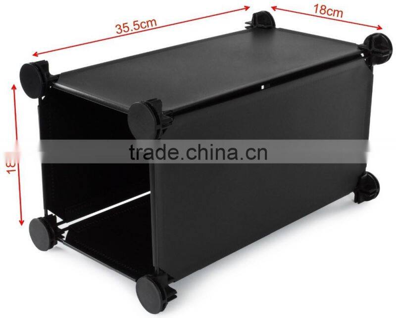 PP Shelf storage with doors shoe rack organizer shelving system plastic white