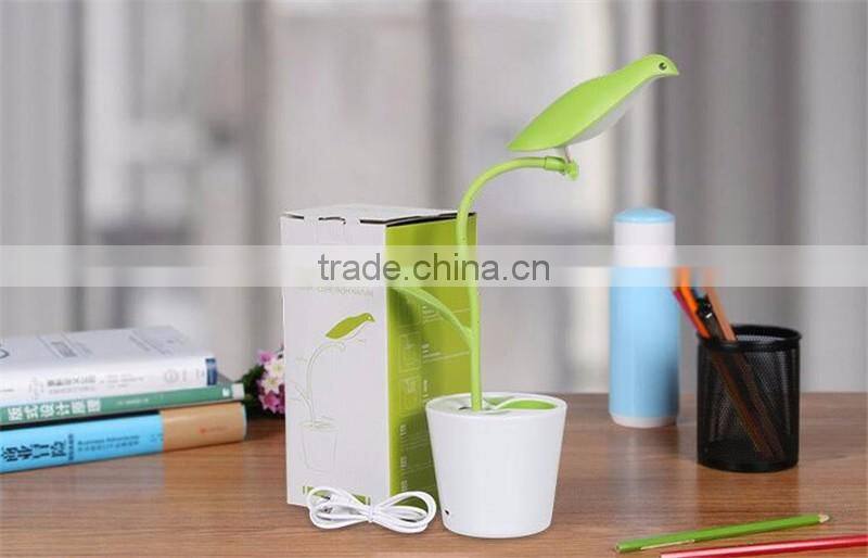 Simple Free Bird Lamp LED small table lamp bedroom bedside Foldable USB Rechargeable Lamps