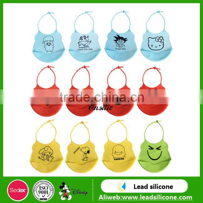 2017 popular new style silicone baby bib