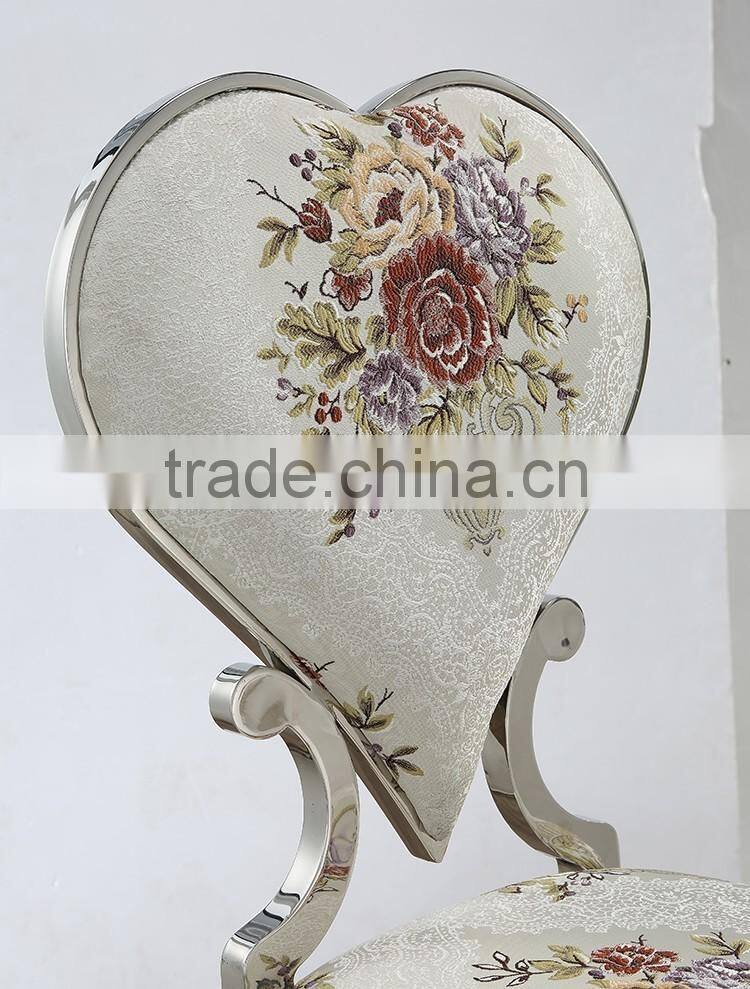 New design stainless steel dining chair for living room