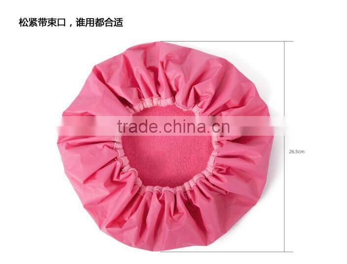 Q090 Pe+ microfiber cute Home Furnishing Waterproof Shower cap