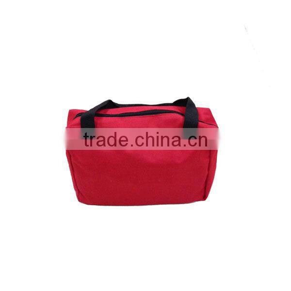 Red canvas cosmetic bag promotional