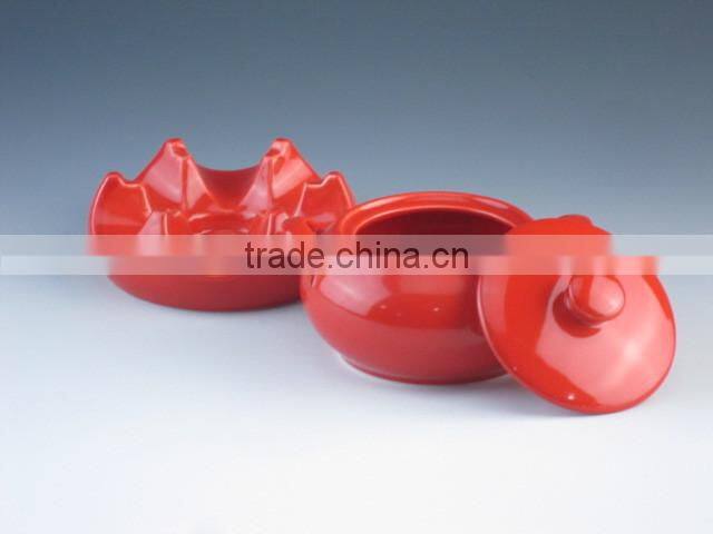 red,yellow,balck color ceramic type casserole set