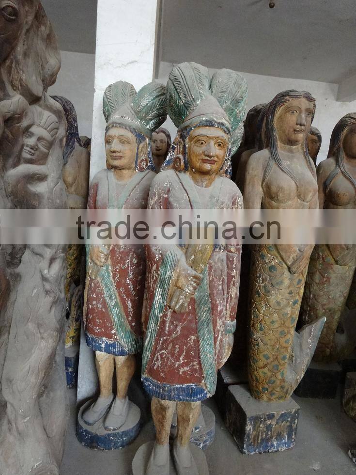 Antique wooden statue priest Egypt,Antique wooden statues,Religious sculptures