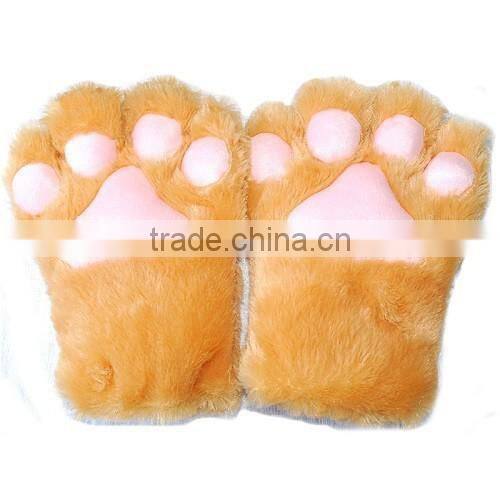 Anime Cosplay Party Costume Cute Cat Bear Plush Paw Claw Gloves