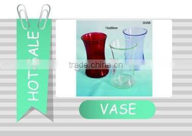 clear small decorative pillar glass candle holder jar